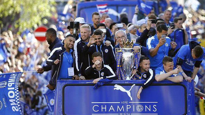 Leicester Gelar Parade Juara Di Tengah Kota Bola Liputan6 Com
