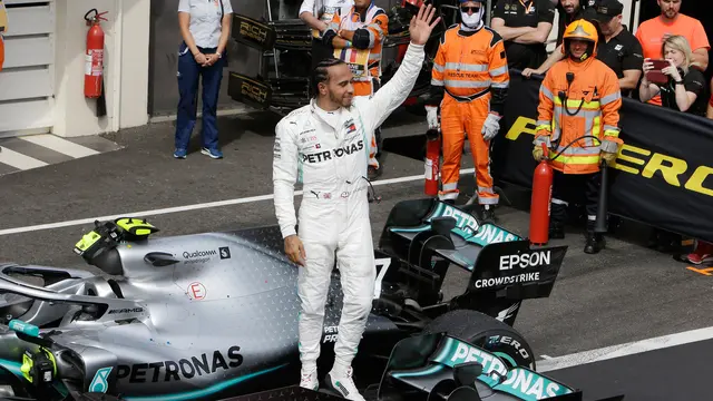 Selebrasi Lewis Hamilton Saat Juara F1 GP Prancis 2019