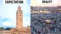 Ekspektasi vs Realita tempat wisata (Sumber: Brightside)