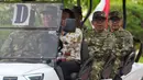 Presiden Prabowo Subianto juga mengatakan bahwa kegiatan Retreat Kabinet Merah Putih bukan bermaksud militeristik. (AP Photo/Achmad Ibrahim)