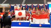 Tim nasional Cheerleading Indonesia di Cheerleading World Championship 2019 di Takasaki, Jepan. (dok. Istimewa)