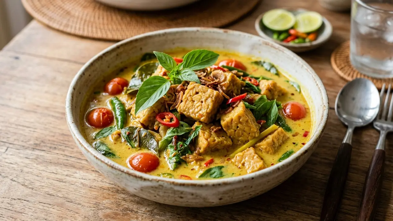 Resep tempe kuah santan kemangi (AI Generated)