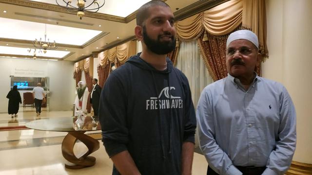 Shahzad Khan dan Nasim Ayub, jemaah haji dari Amerika Serikat. Liputan6.com/Nurmayanti