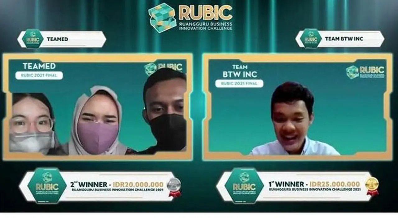 Berkat Ide e-Library, mahasiswa UI menangkan Ruangguru Business Innovation Challenge 2021 (Dok. Humas UI)