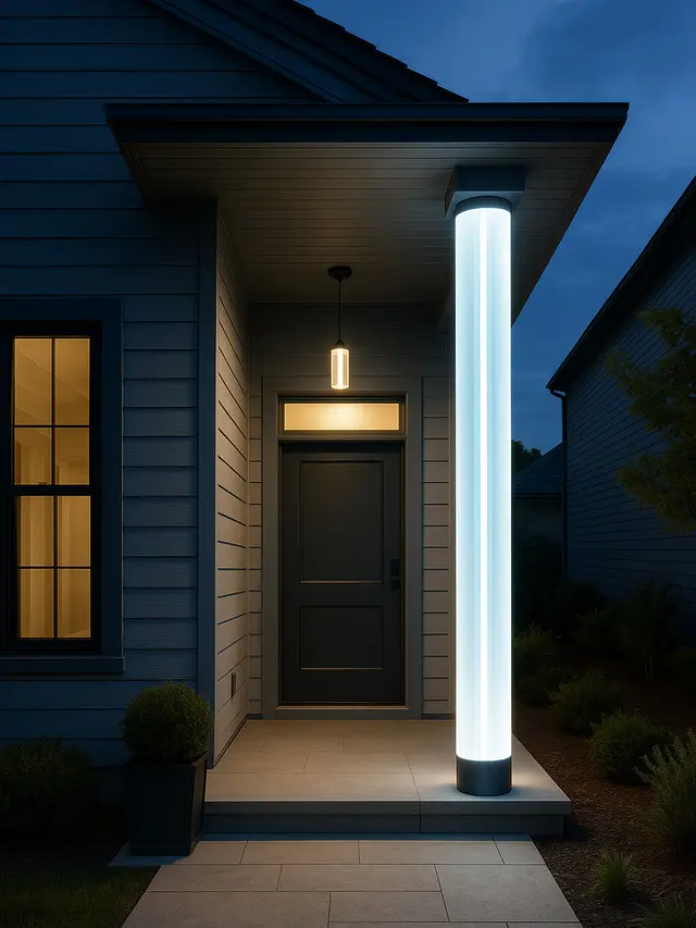 Model Tiang Futuristik dengan LED Terintegrasi (Foto: ChatGPT)