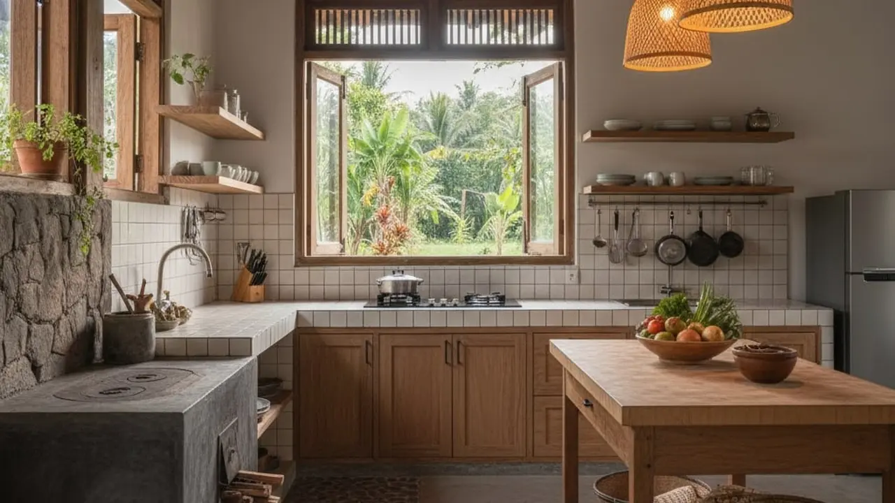 Dapur Tradisional dengan Sentuhan Modern