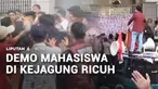Unjuk rasa mahasiswa di depan gedung Kejaksaan Agung, ricuh. Mahasiswa mendesak Kejaksaan transparan dalam menangani kasus korupsi yang melibatkan mantan Jaksa Agung Muda Bidang Tindak Pidana Khusus, Febrie Adriansyah.