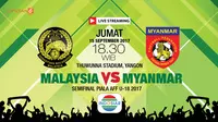 Malaysia vs Myanmar Semifinal Piala AFF U-18 2017 (Liputan6.com/Abdillah)