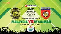 Saksikan Live Streaming Semifinal AFF U-18: Malaysia Vs Myanmar