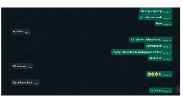 6 Chat Lucu Pinjam Seratus ke Teman Ini Kocak, Pakai Pantun