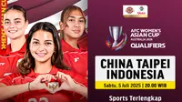 Saksikan dan Dukung Indonesia Melawan China Taipei, Streaming AFC Women’s Asian Cup 2026 Qualifiers di Vidio