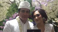 Adjie Pangestu resmi menikah dengan Novita Petria