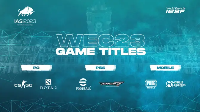 6 judul game di IESF World Esports Championship 2023 (IESF)