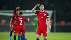 Gary Cahill dipercaya memimpin rekan-rekannya melawan Jerman pada laga persahabatan di Olympiastadion, Berlin, Minggu (27/3/2016) dini hari WIB. (AFP/Odd Andersen)