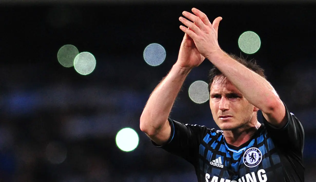 Frank Lampard - Legenda Chelsea ini merupakan salah satu gelandang cerdik di masanya. Berkat kepiawaiannya mengatur serangan The Blues sukses menyabet berbagai gelar juara bergengsi termasuk trofi Liga Champions perdana. (Alberto Pizzoli)