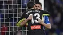 Diego Lopez. Kiper Spanyol berusia 40 tahun yang kini menjalani musim ke-5 bersama Espanyol ini mampu mengagalkan satu eksekusi penalti Cristiano Ronaldo. Itu terjadi saat Espanyol jumpa Real Madrid di ajang Copa del Rey musim 2017/2018. (AFP/Josep Lago)