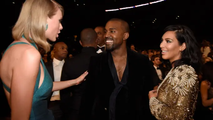 Taylor Swift, Kanye West dan Kim Kardashian