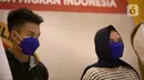 Calon Pekerja Migran Indonesia (CPMI) dihadirkan di Gedung BP2MI, Jakarta, Senin (15/3/2021). BP2MI telah melakukan sidak ke PT Mafan Samudra Jaya di Bogor, Jawa Barat. (Liputan6.com/Faizal Fanani)