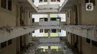 Kondisi terkini Rumah Susun Sederhana Sewa (Rusunawa) Marunda pascapenjarahan aset-aset yang tersisa di Jakarta, Jumat (21/6/2024). (Liputan6.com/Herman Zakharia)