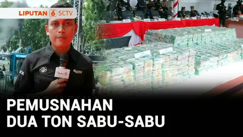 VIDEO: Dua Ton Sabu-Sabu Hasil Pengungkapan BNN, TNI AL, dan Bea Cukai Dimusnahkan