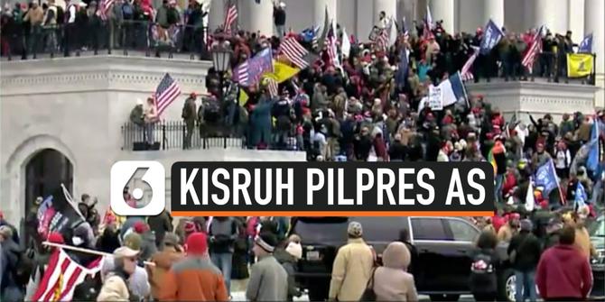 VIDEO: Massa Pendukung Trump Kepung Gedung Senat AS Protes Hasil Pilpres