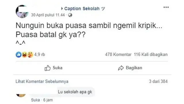 8 Alasan Netizen Batal Puasa Ini Bikin Geleng Kepala