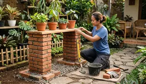 9 Cara Membuat Rak Tanaman dari Susunan Batu Bata agar Tidak Mudah Roboh