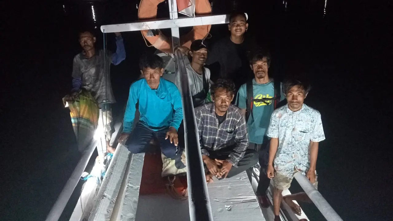 Awak kapal KM Baruna Jaya ditemukan dalam kondisi selamat. (Istimewa)