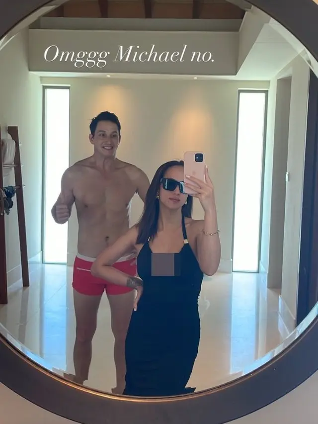 6 Momen Mesra Mike Lewis dan Janisaa Pradja Bulan Madu di Maldives