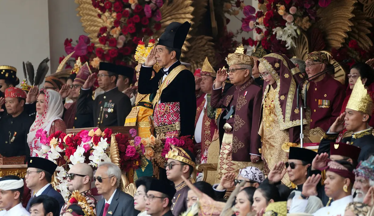 Jokowi menyampaikan pesan khusus dalam perayaan HUT ke-78 RI lewat akun Instagram terverifikasi. Genap 78 tahun para pejuang dan pendiri bangsa mengantar rakyat Indonesia ke gerbang kemerdekaan. (AP Photo/Achmad Ibrahim)