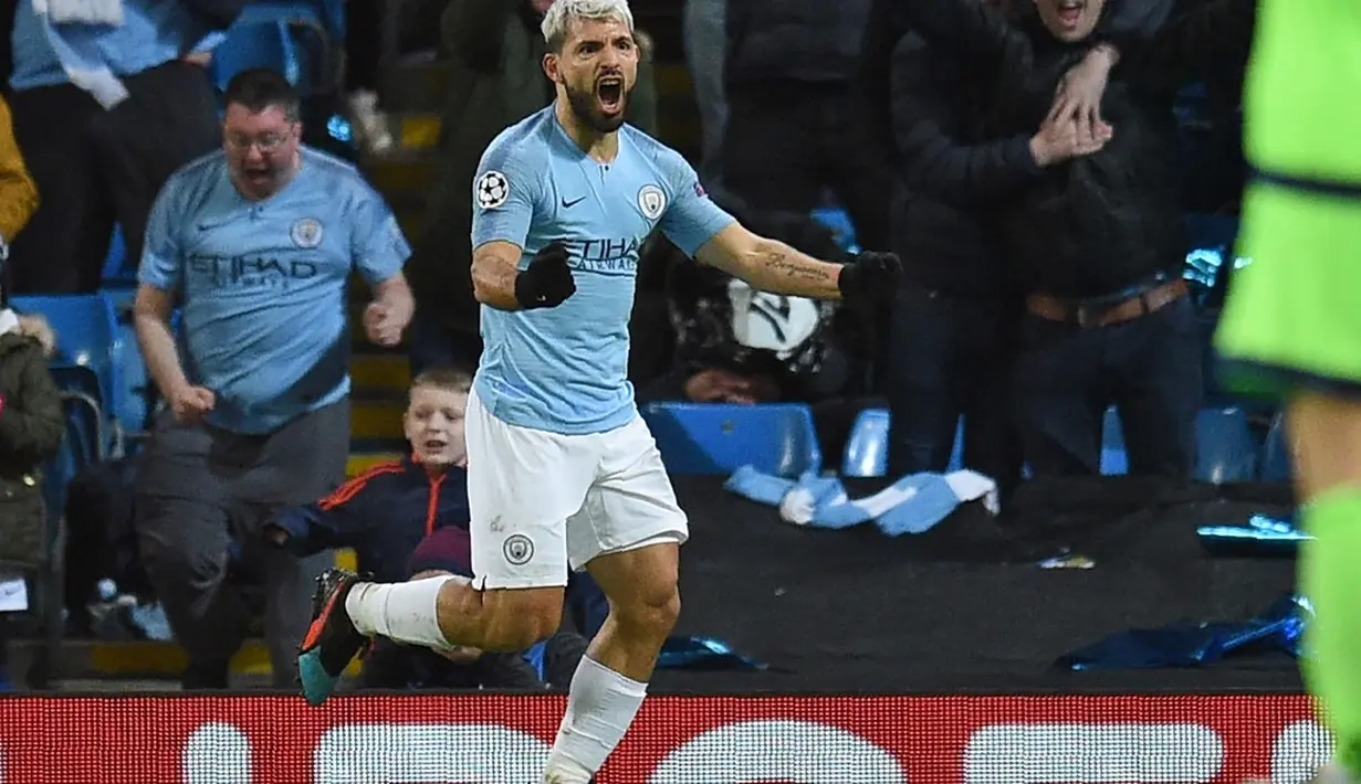 4. Sergio Aguero (Man City) - 21 gol dan 8 assist (AFP/Oli Scarff)