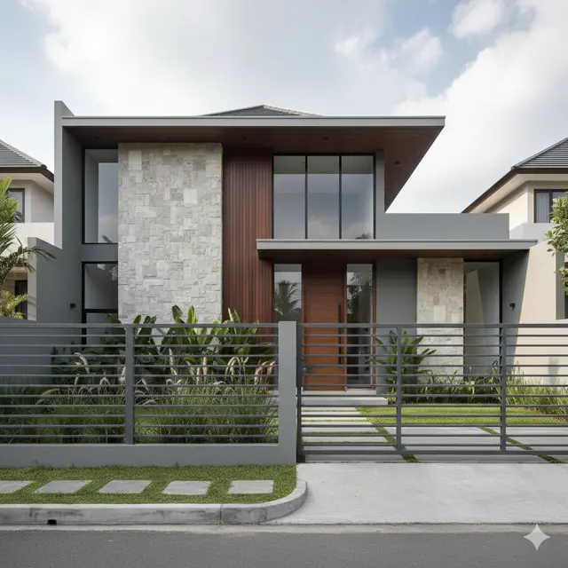Model Pagar Rumah Modern yang Lagi Hits (Foto: Gemini AI)