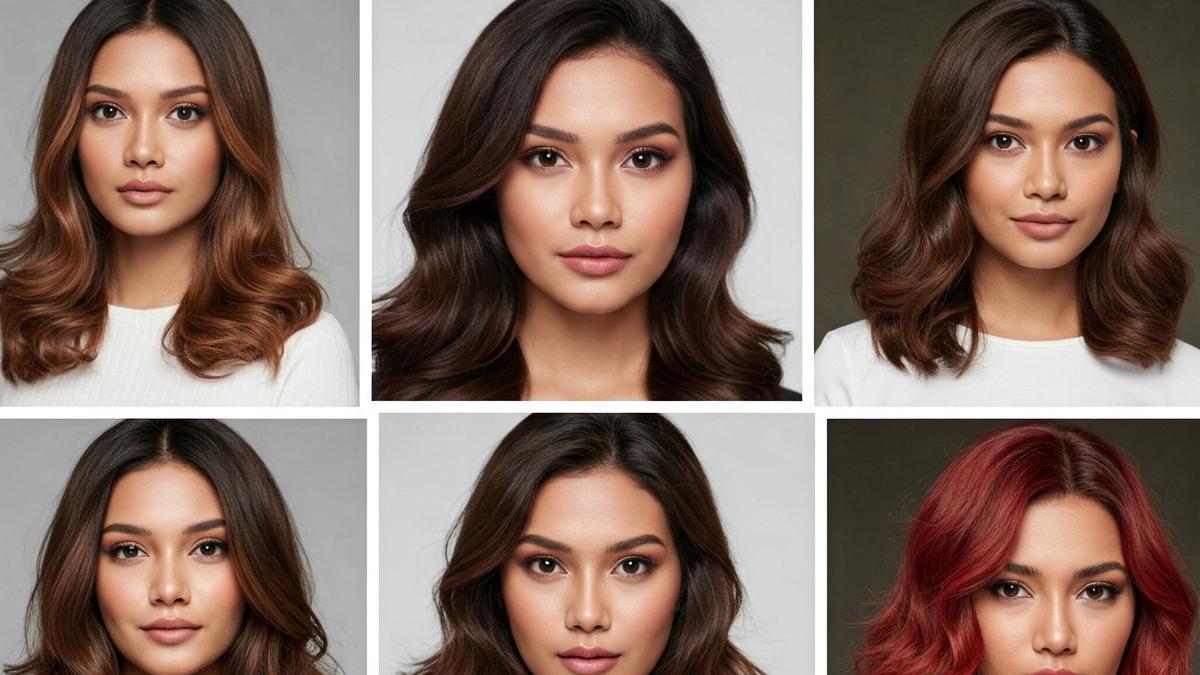 16 Inspirasi Cat Warna Rambut untuk Kulit Coklat, Percantik Penampilan