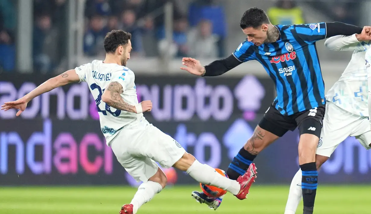 Kemenangan ini menjadi yang keempat secara beruntun bagi Inter di Serie A. Atalanta pun memperpanjang catatan tanpa kemenangan dalam 16 pertemuan terakhir melawan Nerazzurri. (Spada/LaPresse via AP)