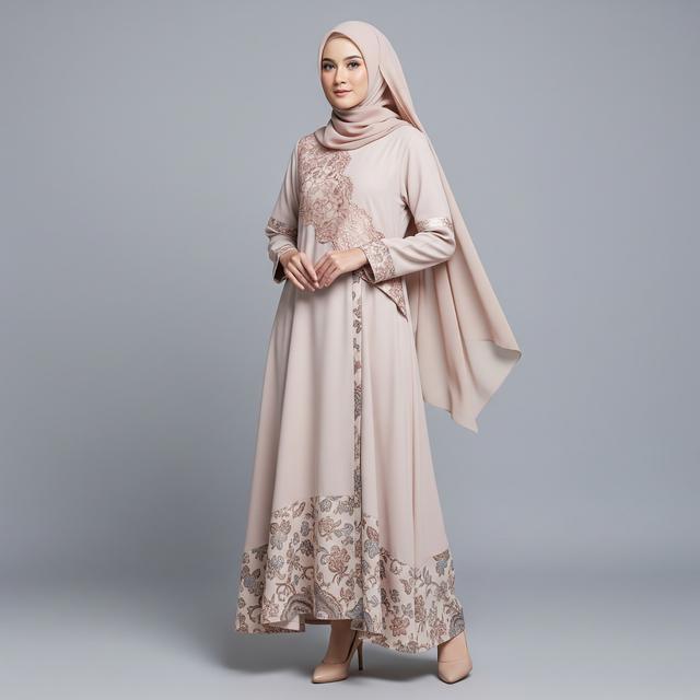 Inspirasi Gamis Brokat Kombinasi Polos 2026: Tampil Anggun, Modern, dan Anti Ribet!