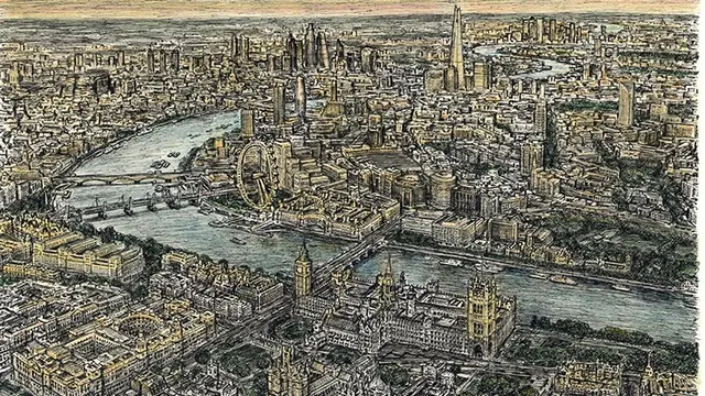 hasil lukisan Stephen Wiltshire (sumber: Stephen Wiltshire Official Site)