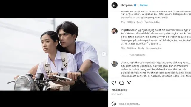 Buntut Terungkapnya Kasus Bully, Akun Media Sosial Ohm Pawat Digeruduk Warganet Indonesia