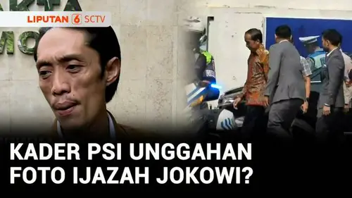VIDEO: Kader PSI Diperiksa Terkait Unggahan Ijazah Jokowi di Medsos