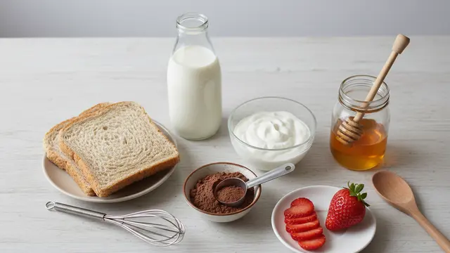 Bahan untuk membuat dessert box yang tinggi protein dan rendah gula