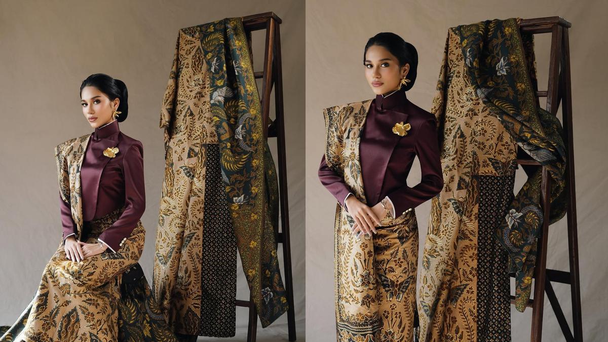 9 Potret Azizah Salsha Pakai Kebaya Janggan Modern saat Rayakan HUT ke-80 RI, Anggun dan Penuh Makna Budaya