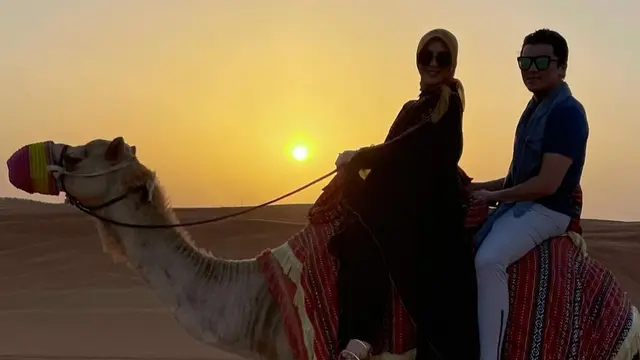 10 Gaya Bucin Romantis Syahrini dan Reino Barack Liburan Ala Sultan di Dubai