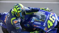 Valentino Rossi saat menjalani hari pertama sesi latihan bebas MotoGP Prancis di Sirkuit Le Mans, Jumat (18/5/2018). (MotoGP.com)