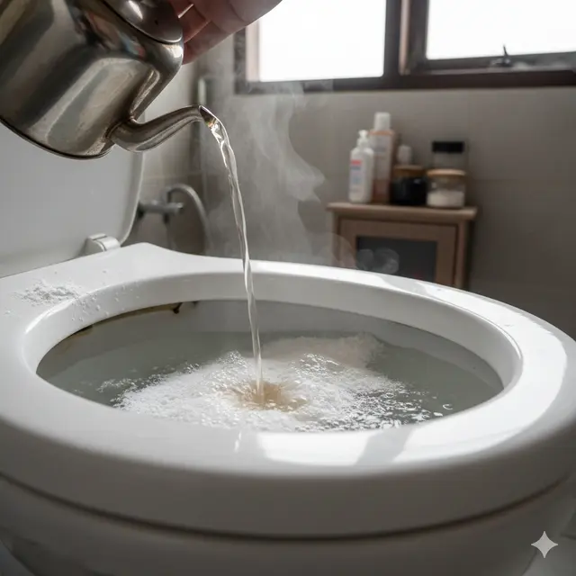 Cara Mengatasi WC Mampet dengan Bahan Dapur (Foto: Reve Art AI)