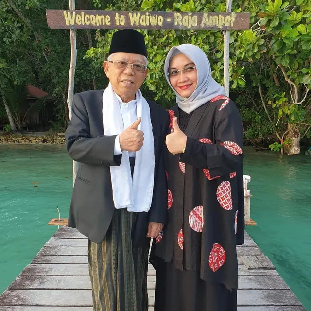 Potret kebersamaan Ma'ruf Amin dan Wury Estu Handayani