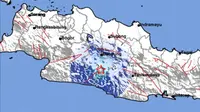 Gempa Magnitudo 4,2 menggetarkan wilayah Kabupaten Bandung, jabar, Rabu (1/5/2024). (Liputan6.com/ Dok BMKG)