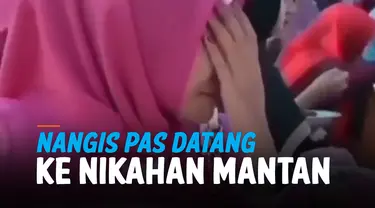 VIRAL, NANGIS SAMBIL MAKAN SAAT DATANG KE NIKAHAN MANTAN