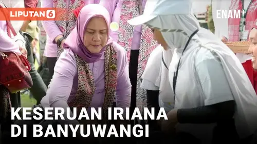 VIDEO: Kunjungan Iriana Jokowi ke Banyuwangi, Jajal Permainan Jadul hingga Tinjau Penanganan Stunting