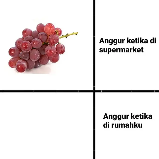 7 Meme Beda Buah Saat di Supermarket dengan di Rumah Ini Bikin Tepuk Jidat
