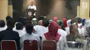 Menpora Imam Nahrawi memberi sambutan saat menghadiri acara perpisahan dengan pejabat Kemenpora di Jakarta, Kamis (19/9/2019). Sebelumnya KPK menetapkan Menpora Imam Nahrawi sebagai tersangka kasus dugaan suap dana hibah KONI. (Liputan6.com/Helmi Fithriansyah)