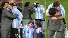 Diego Maradona dan Lionel Messi merupakan dua pesepak bola terbaik dan terbesar yang pernah ada di dunia. Keduanya pernah bekerja sama saat membela Timnas Argentina di Piala Dunia 2010 di Afrika Selatan. Berikut momen kedekatan mereka.